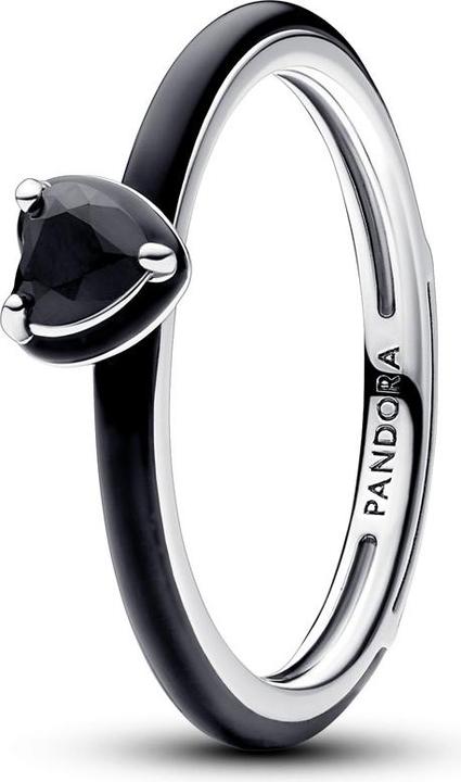 Image du produit Pandora ME Anneau de coeur de chakra noir (44, Argent 925)