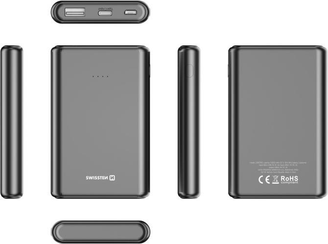 Actual product image Swissten POWER BANK 5000 mAh 10W (5000 mAh, 10 W, 10 Wh)