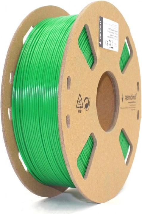 Immagine prodotto Gembird 3 Stampanti 3D Filamento di plastica PETG 1,75 mm nero 3DP-PETG1.75-01-G (PETG, 1.75 mm, 1000 g, Verde)