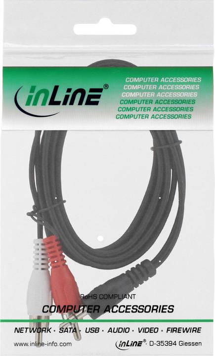 Actual product image InLine Cinch/jack cable (7.50 m, Cinch, 3.5mm jack (AUX))