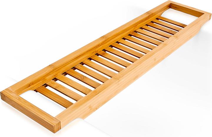 Immagine prodotto Relaxdays Ripiano vasca da bagno in bambù (65 x 15 x 4 cm)