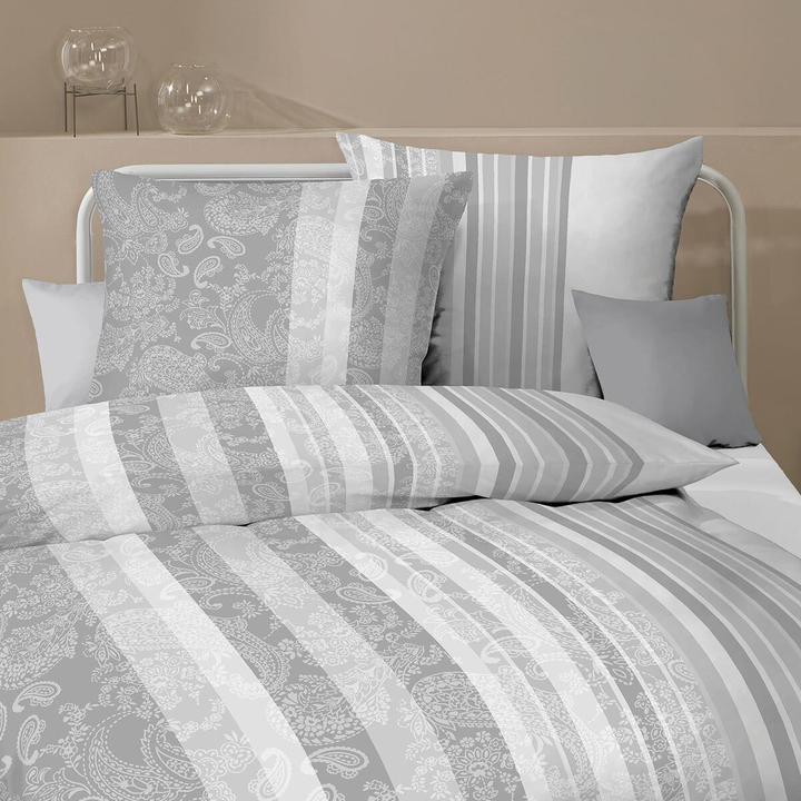 Produktbild Kaeppel Interlock Jersey Bettwäsche Firenze silber (Duvetbezug, 135x200 cm (80x80 cm))