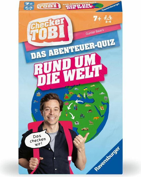 Ravensburger 22492 - Checker Tobi - Around the world - The adventure quiz for children aged 7 and over (German)