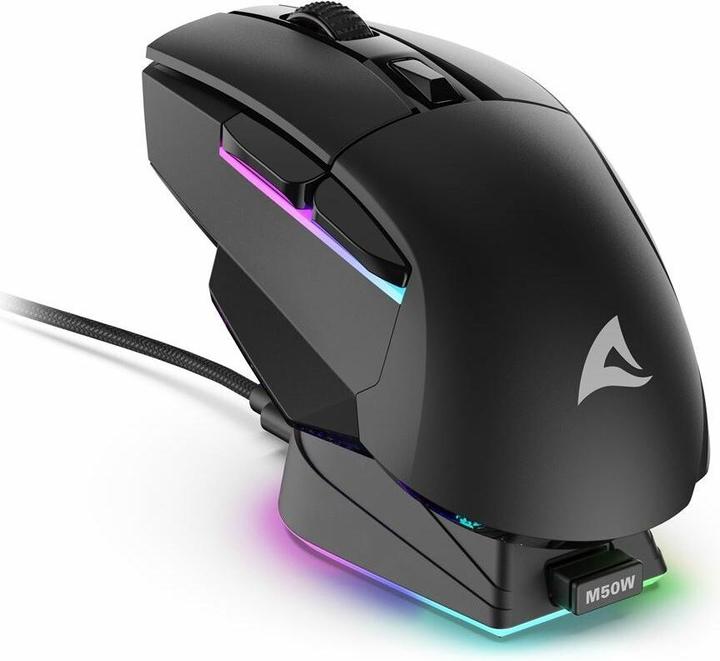 Produktbild Sharkoon SKILLER SGM50W Black (Kabellos, Kabelgebunden)