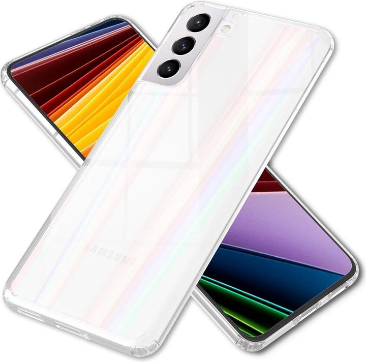 Actual product image Nalia Clear tempered glass hull rainbow effect (Samsung Galaxy S22)