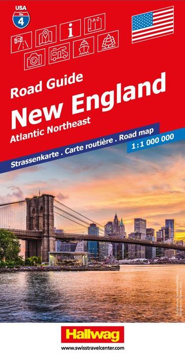 Actual product image New England Road Map 1:1 million, Road Guide No. 4