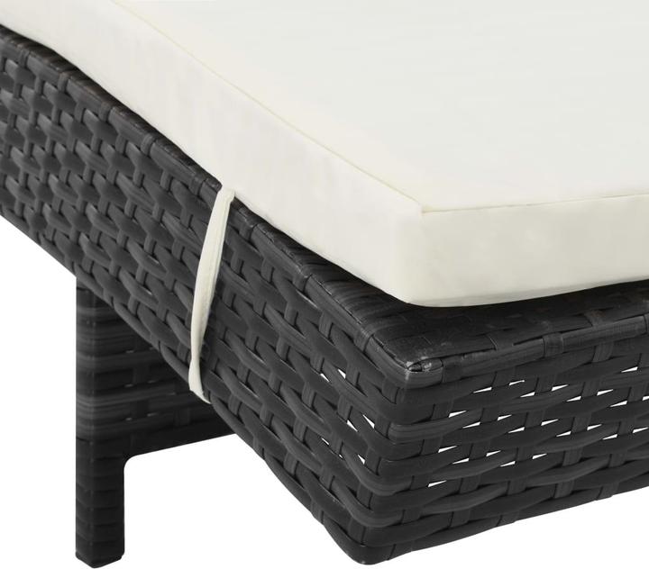 Immagine prodotto VidaXL Sonnenliegen 2 Stk. mit Rollen und Auflagen Poly Rattan (60 cm)