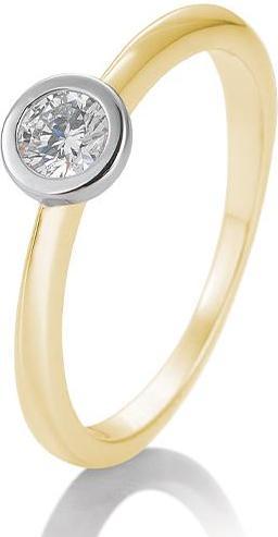 Actual product image Breuning RING - Bicolour bezel setting (50, 585/14 K Gold)