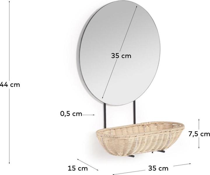 Immagine prodotto Kave Home Ebian (35 x 15 cm)