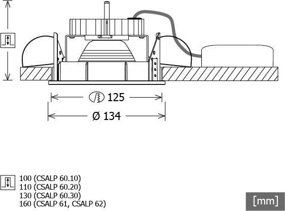 Actual product image LTS Licht&Leuchten LED recessed spotlight CSALP 61.20.25/B ws (3470 lm)