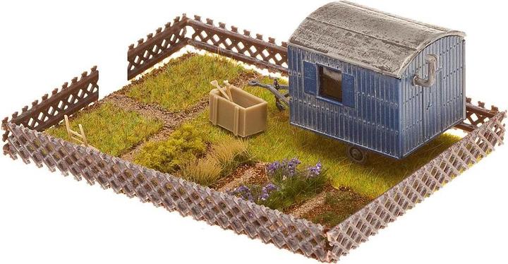 Image du produit Faller Jardin ouvrier avec roulotte de chantier