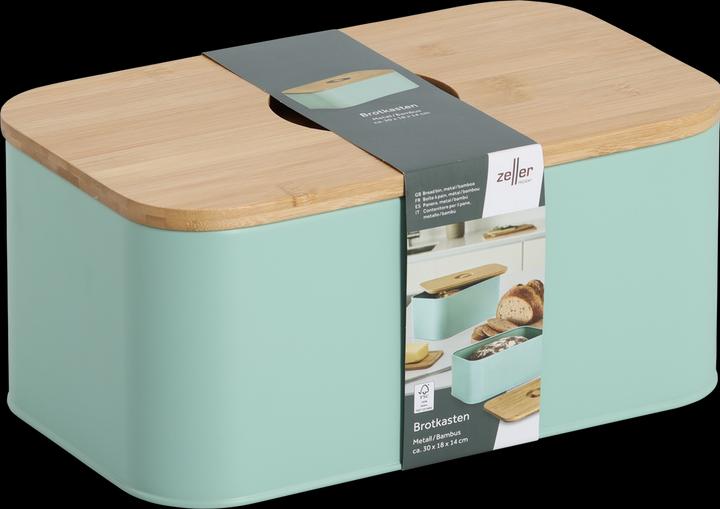 Immagine prodotto Zeller Present Cestino per il pane con coperchio in bambù, metallo, menta