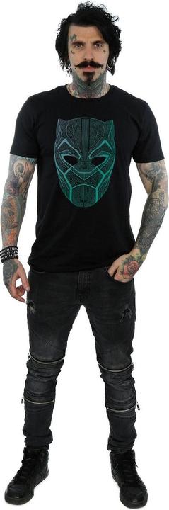 Actual product image Mens Black Panther Tribal Mask T-Shirt (L)