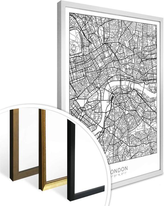 Produktbild Trenddeko Stadtplan London (120 x 150 cm)