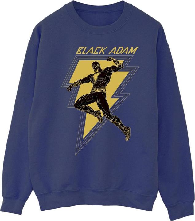 Schwarz Adam Golden Bolt Brust Baumwolle Sweatshirt
