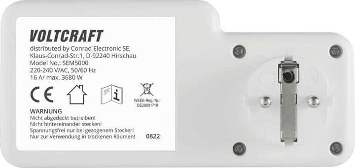 Produktbild Voltcraft SEM5000 Energiekosten-Messgerät Kostenprognose Alarmfunktion Stromtarif