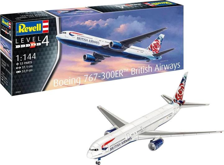 Produktbild Revell 03862 RV 1:144 Boeing 767-300ER British Airways Chelsea Rose Flugmodell Bausatz 1:144