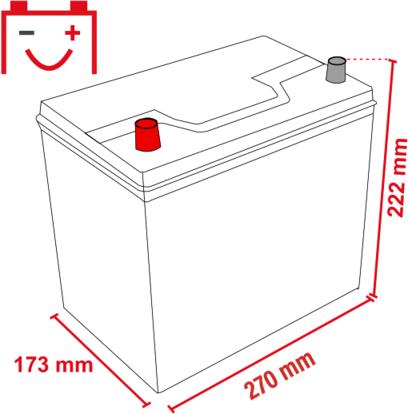 Actual product image Exide Excell (12 V, 70 Ah, 540 A)