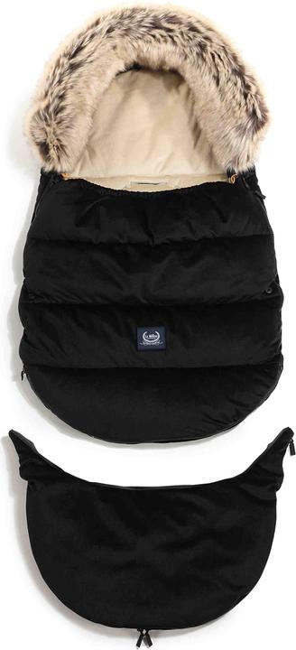 Actual product image La Millou footmuff-aspen-black-velvet-combi