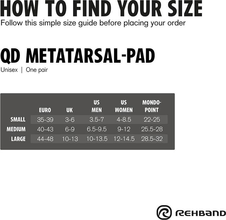 Actual product image Rehband QD Metatarsal Pads w. Technogel® (L)