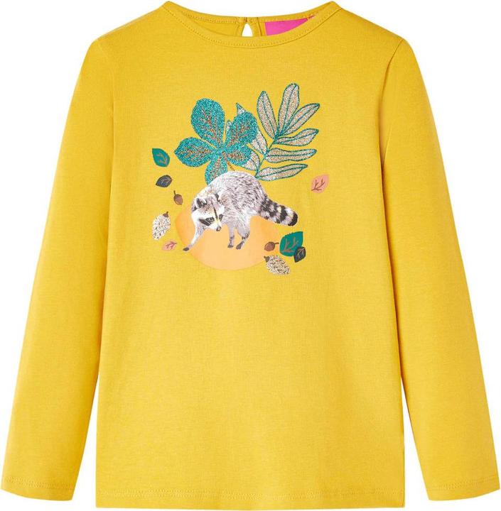 Actual product image VidaXL Children's long-sleeved shirt ochre 140,Material: 95 % cotton. 5 (140)