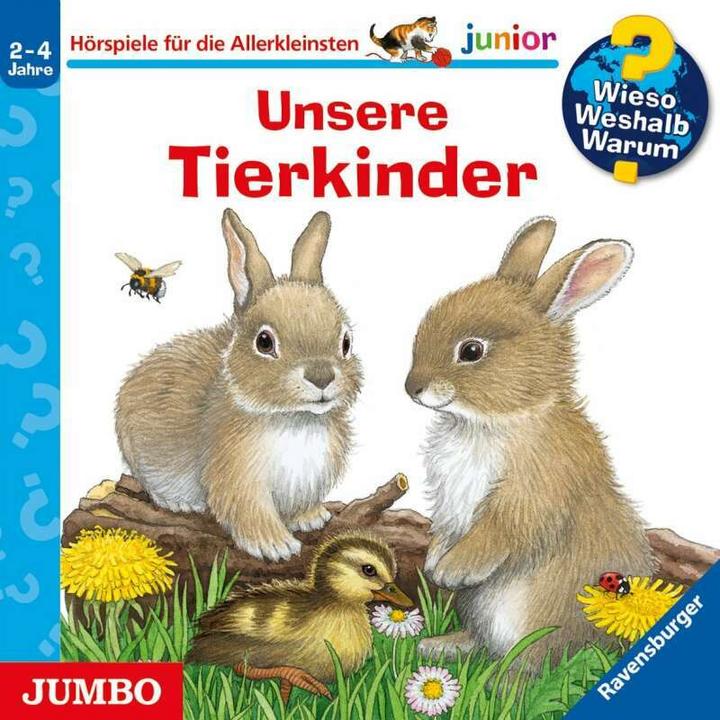 Actual product image Jumbo Wieso? Weshalb? Warum? junior. Unsere Tierkinder (German, Niklas Heinecke, Julia Bareither, Frauke Nahrgang, 2018)