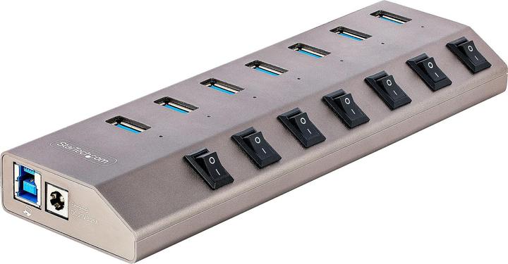 Produktbild StarTech com 7-Port Self-Powered USB-C Hub with Individual On/Off Switches, USB 3.0 5Gbps Expansion (USB-C, 7 Ports)
