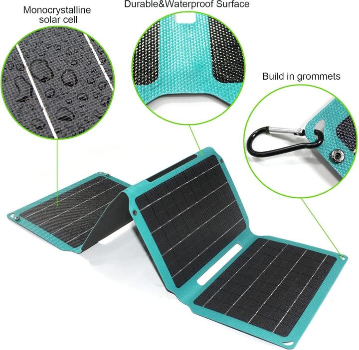 Immagine prodotto Yingguang Faltbares 36W Solarpanel-Ladegerät mit 3 Anschlüssen (36 W)
