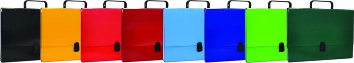 Actual product image Office Products Card index box, pp, A4/50, with carrying handle and clamp closure, assorted colours