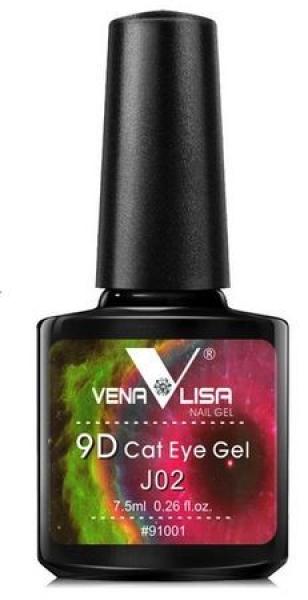 Image du produit Venalisa 9D Cat Eye Gellack J02 UV/LED (Vert Violet Scintillant, Vernis semi-permanent)