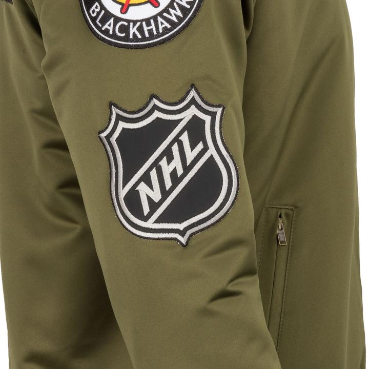 Immagine prodotto Mitchell & Ness Giacca bomber in raso M&N - PATCHES Chicago Blackhawks - S (S)