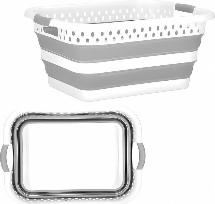 Actual product image König Design Laundry basket Folding laundry bin Laundry box Laundry bin Storage basket Grey (36 l)