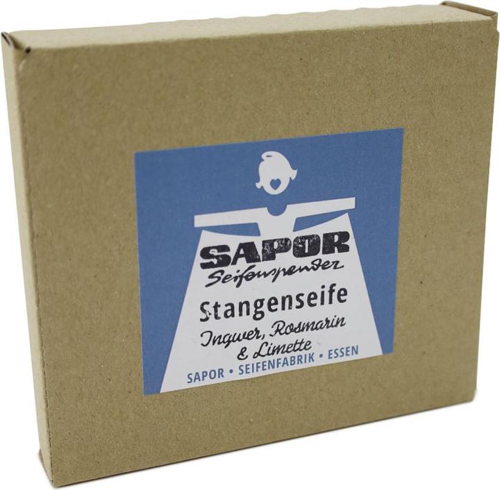 Produktbild Sapor Hair&Body - Haarseife Ingwer Limette Rosmarin - palmölfrei, 10er Box (Flüssiges Shampoo)