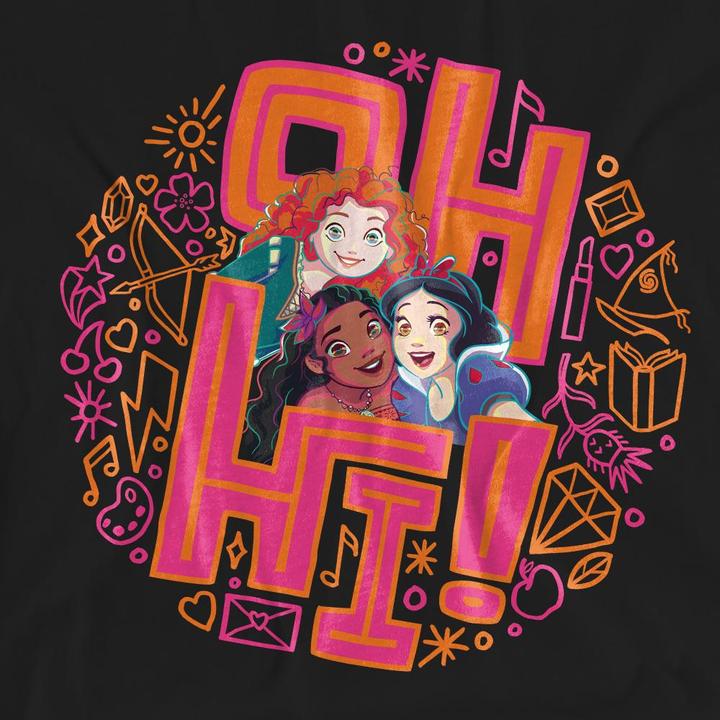 Immagine prodotto Disney Princess Oh Hi! Maglietta Merida Moana Biancaneve Adulto Unisex (M)