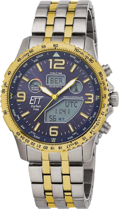 Image du produit ETT EGT-11576-31M Montre Homme Solaire Titane Radio 43mm 10ATM (Chronographe, Montre radio-pilotée, 43 mm)
