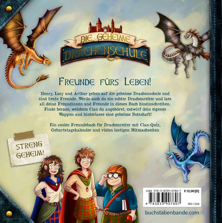 Actual product image Die geheime Drachenschule - Mein Freundebuch (German, Emily Skye, Pascal Nöldner, 2023)