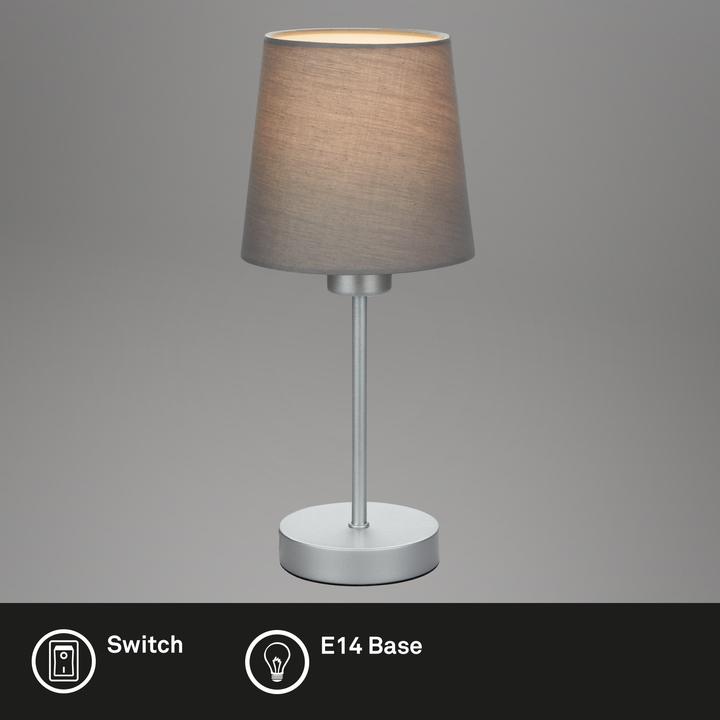 Image du produit Briloner Lampe de table, gris-argent, 1xE14/25W (E14)