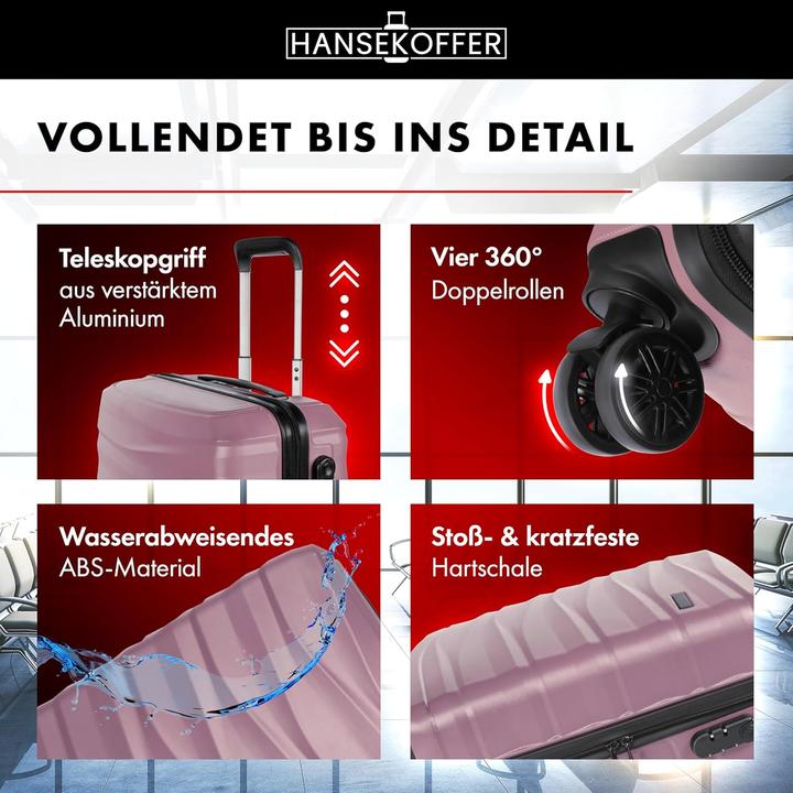 Actual product image Hansekoffer Hartschalenkoffer mit Rollen und Zahlenschloss (105 l, L (90 - 115l))