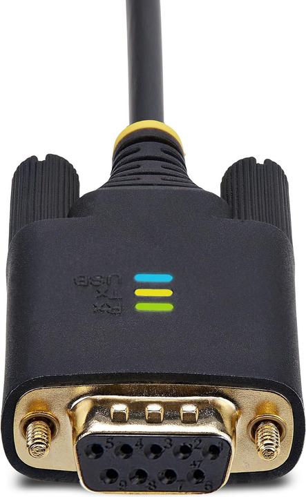 Actual product image StarTech COM 1m USB null modem cable COM Retention FTDI USB-A to RS232 null modem cable Interchangeable DB (1 m)