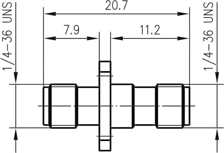 Actual product image Telegärtner SMA panel adaptor, f-f, gold