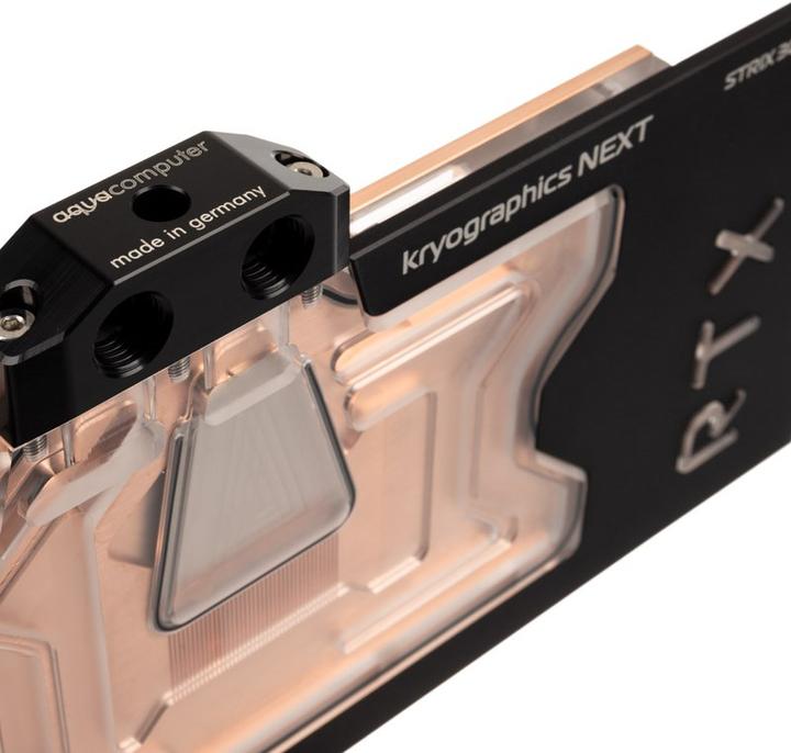 Produktbild Aqua Computer kryographics NEXT RTX 3080 / 3090 Strix GPU Wasserkühler - Kupfer + Acryl