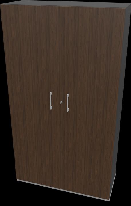 Walnut decor dark with structure, Silver grey, Dark grey