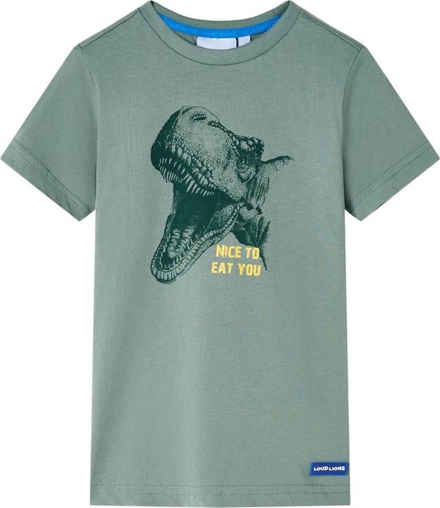VidaXL Kinder-T-Shirt Khaki 140,Material: 100 % Baumwolle,Farbe (140)