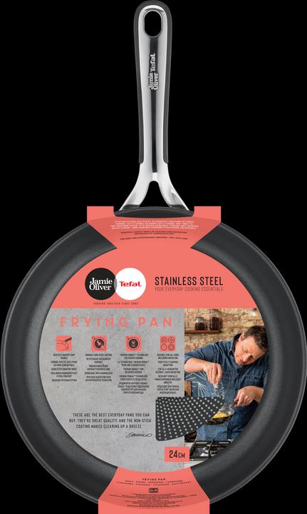 Actual product image Tefal Jamie Oliver Kitchen Essentials (24 cm, Frying pan, Stainless steel)