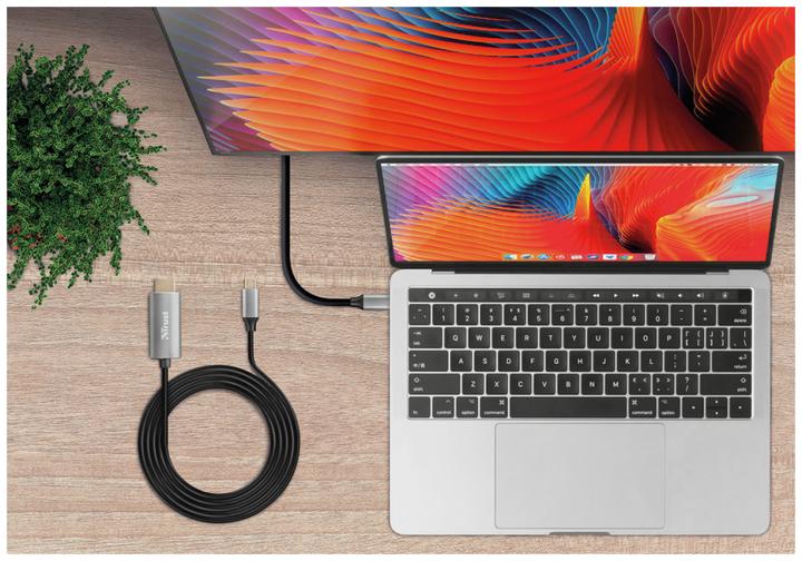 Actual product image Trust USB-C connection cable (1x USB-C™ plug (1.80 m, USB Type C, HDMI)