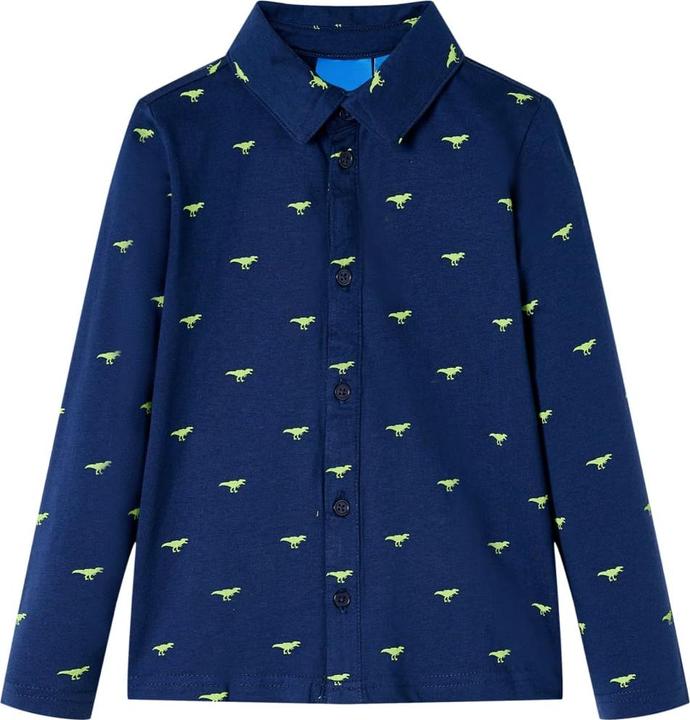 Actual product image VidaXL Children's shirt navy blue 92,Material: 100 % cotton,Colour (92)