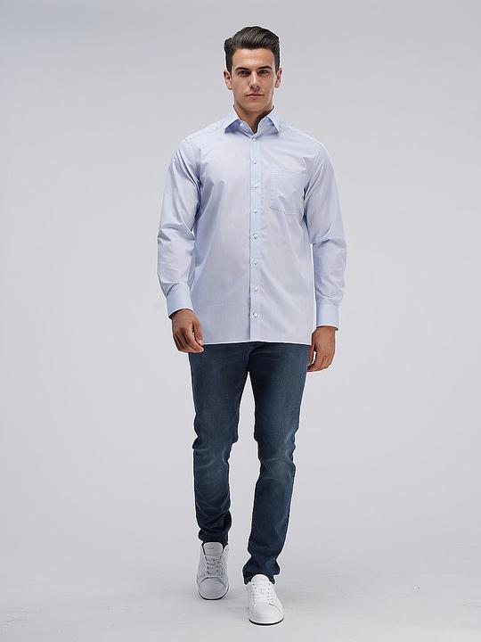 Image du produit Olymp Chemise Luxor bleu/ New Kent 1/1 manche Chambray Gr.42 (42)
