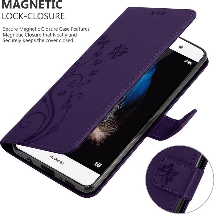 Actual product image Cadorabo Flower Book Cover (Huawei P8 Lite)
