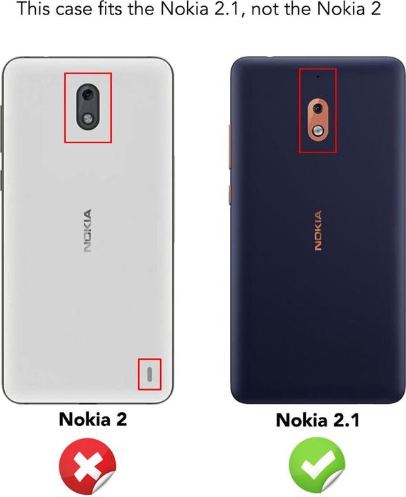 Produktbild Nalia Leder-Look Handyhülle (Nokia 2.1)