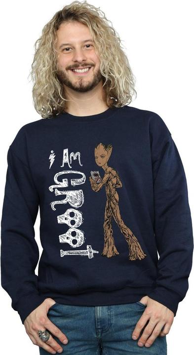 Actual product image Mens Avengers Infinity War I Am Teenage Groot Sweatshirt (XL)